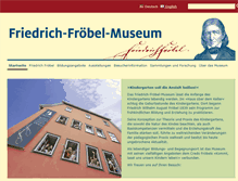 Tablet Screenshot of froebel-museum.de